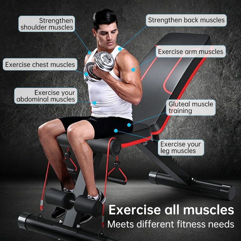 Adjustable Foldable Weight Bench – Multi-Position Dumbbell Bench for Home Gym, Strength Training Workout Equipment