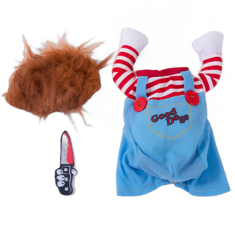 Dog Clothes Knife Doll Transformation Costume Funny Pet Clothing Halloween Cat Pet Apparel Wholesale