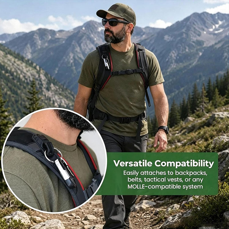 Multifunctional Belt Key Clip Carabiner Hook Buckle for Backpack Tactical EDC Outdoor Camping Hiking Survival Gear