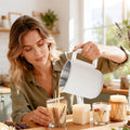 A47U 800ml Electric Wax Kettle, Candle Making Pouring Pot with Thermometer, DIY Craft Tool Kit for Beginners, UK Plug