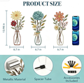 Hot selling Wall Decoration Background Iron Art Painting New Metal Vase Wall Hanging Wall Decoration Bedroom Living Room Home Fu