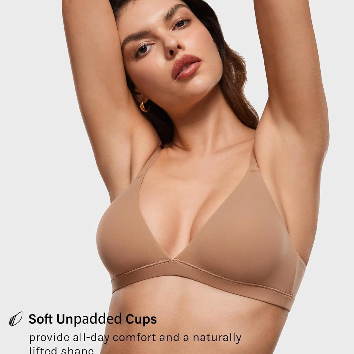 Women's Inbarely Triangular Bra Low-Cut Wire-Free Seamless Bra Soft Comfortable Sexy Underwear