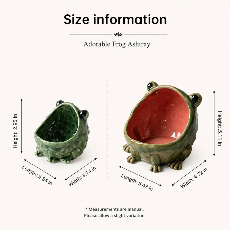 Cute Ceramic Frog Storage Bowl – Animal Figurine Key Candy Organizer, Home Desktop Decor