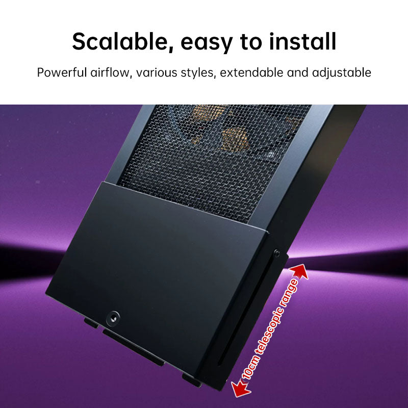 No-Drill Telescopic Window Exhaust Fan, Portable Non-Hole Window Ventilator for Home, European Standard