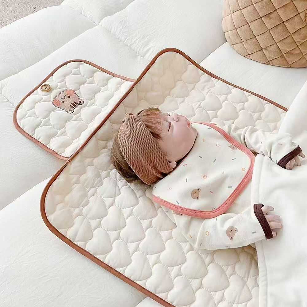 50*70CM Without Hood Baby Portable Diaper Pad Bag Multi-functional Cute Embroidery Changing Pad with Urine Protection