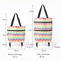 Portable Foldable Shopping Cart with Wheels - Lightweight Backpack Style Travel Trolley for Groceries & Storage