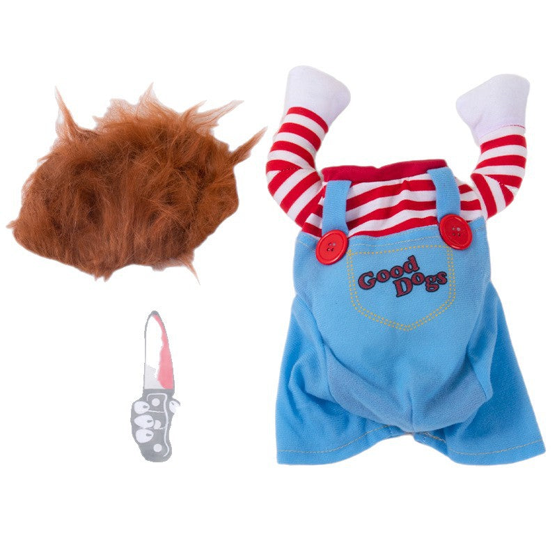 Dog Clothes Knife Doll Transformation Costume Funny Pet Clothing Halloween Cat Pet Apparel Wholesale