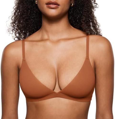 Women's Inbarely Triangular Bra Low-Cut Wire-Free Seamless Bra Soft Comfortable Sexy Underwear