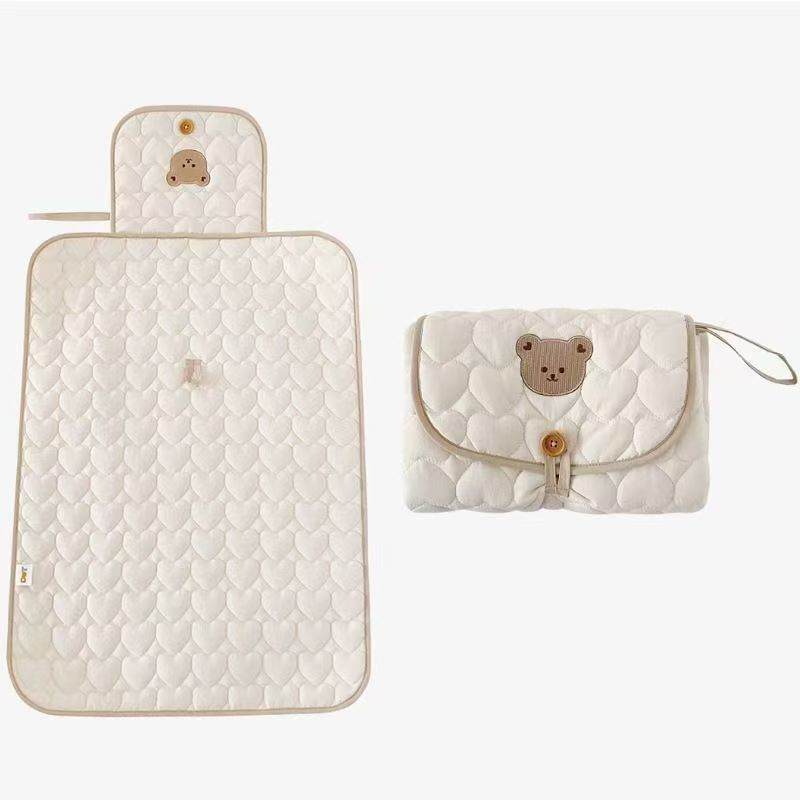 50*70CM Without Hood Baby Portable Diaper Pad Bag Multi-functional Cute Embroidery Changing Pad with Urine Protection