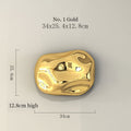Abstract 3D Stone Wall Sculpture – Electroplated Rock Texture Wall Art
