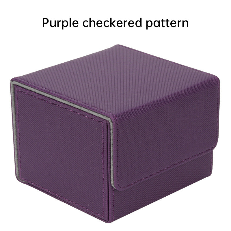 Magnetic Trading Card Storage Box - 100 Card Capacity (Sleeved), Waterproof & Stain Proof Collectors Case