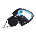Dual / Double Dog Leash, 360° Retractable Roulette, 3M, LED Light, Tangle-Free, Double-Ended Traction Rope