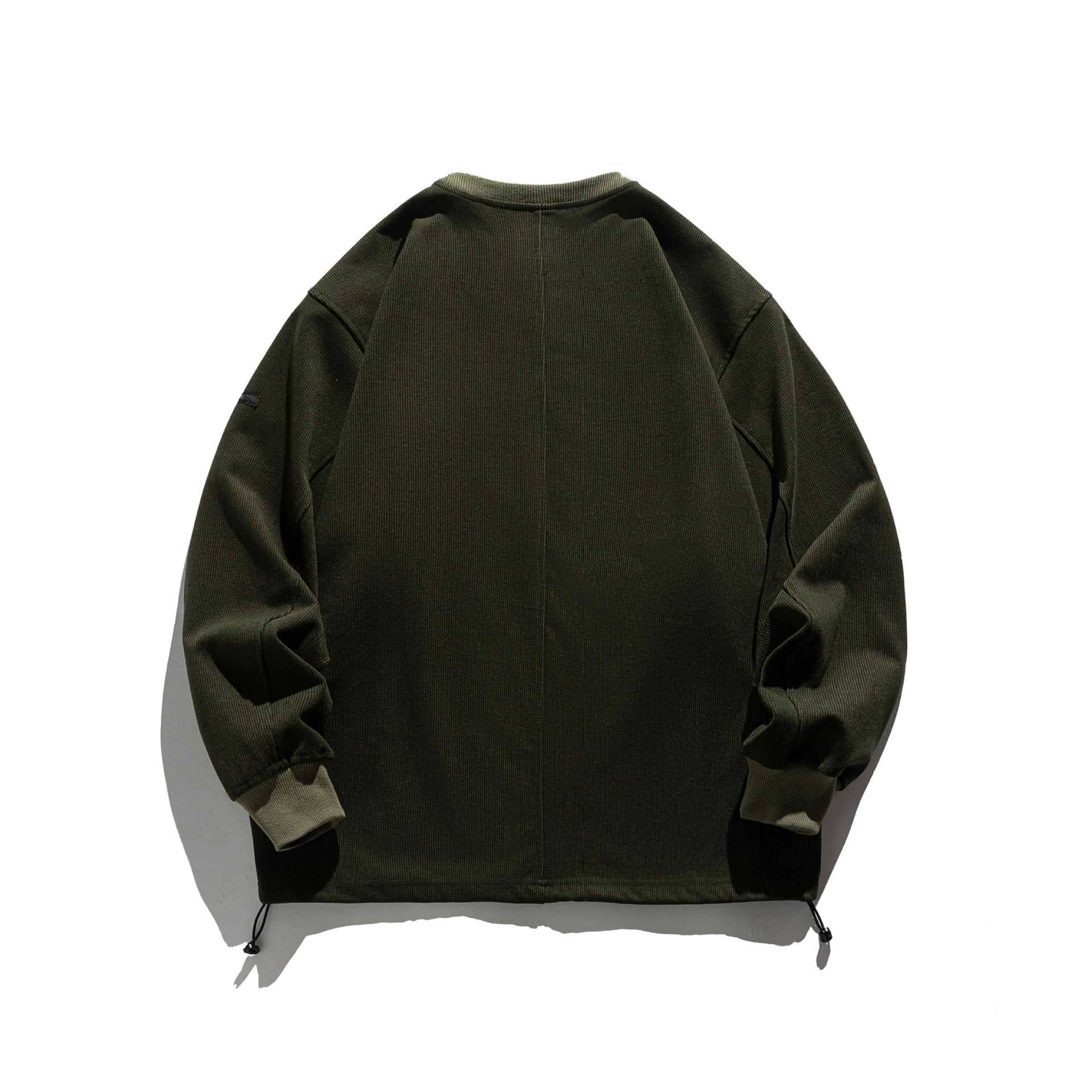 Striped Round Neck Sweater Unisex Loose Casual Pullover Top