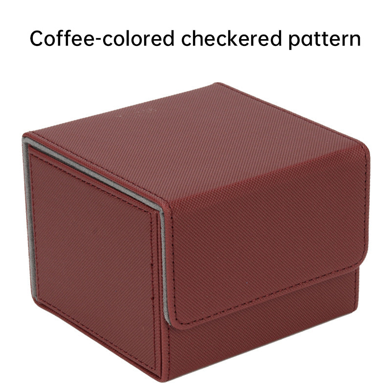 Magnetic Trading Card Storage Box - 100 Card Capacity (Sleeved), Waterproof & Stain Proof Collectors Case