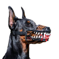 Dinosaur Dog Mask with Moving Teeth, Latex Funny Pet Hood for Halloween Cosplay & Photo Props