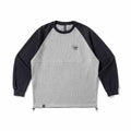 Color-blocked Drop Shoulder Loose Waffle Knit Hoodie